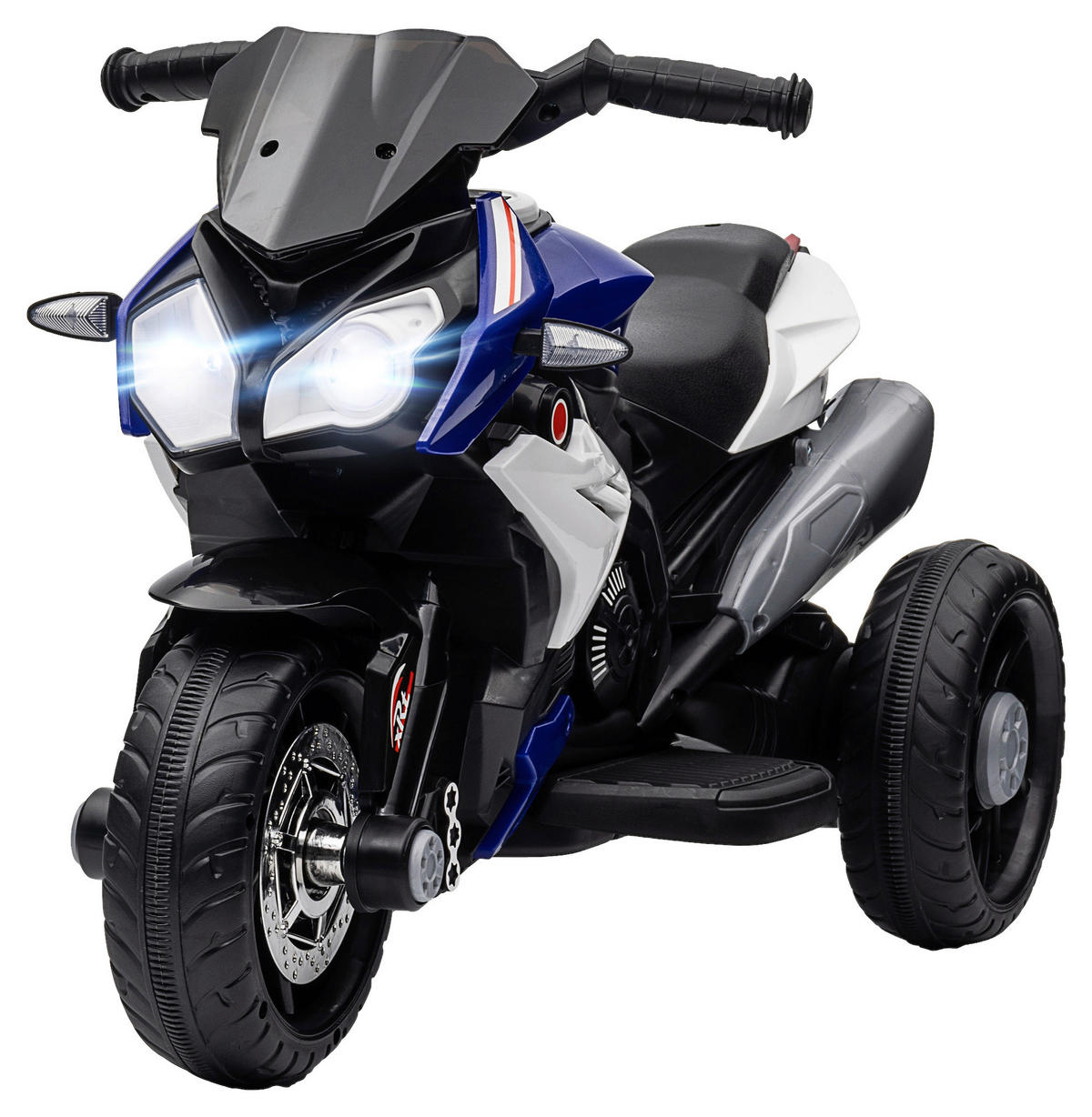 HOMCOM Kinder Elektromotorrad weiß B/H/L: ca. 42x52x86 cm Kinder_Elektromotorrad - blau/weiß (86,00/42,00/52,00cm) - HOMCOM