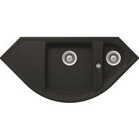 Respekta Einbauspüle Arlington schwarz Granit B/H/T: ca. 110,5x19,5x52 cm Arlington - schwarz (110,50/19,50/52,00cm) - Respekta