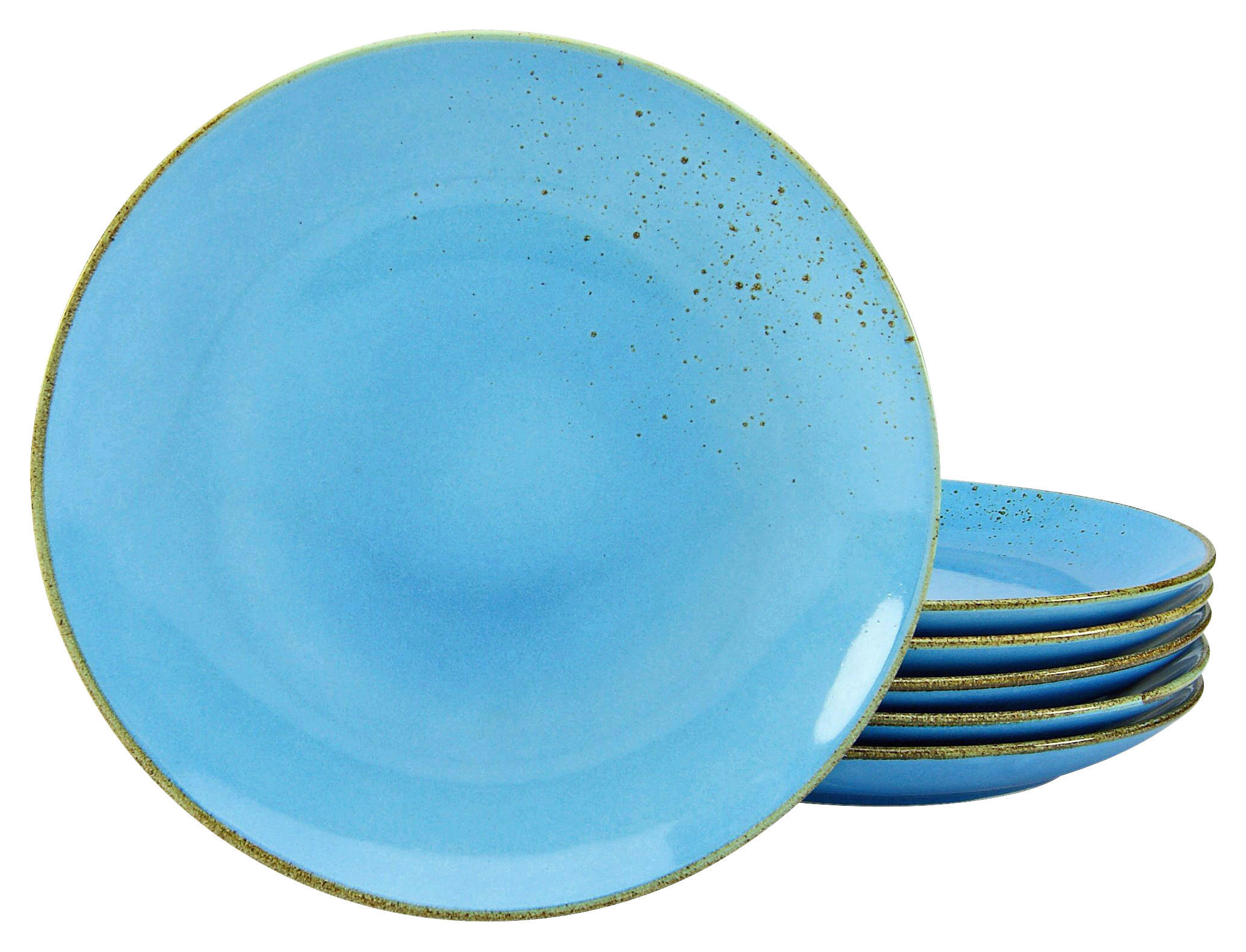 CreaTable Teller NATURE COLLECTION blau Steinzeug D: ca. 27 cm NATURE COLLECTION - blau (27,00cm) - CreaTable