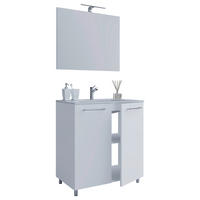 Waschplatz 3tlg-Gilos weiß B/H/T: ca. 60x86x46 cm 3tlg-Gilos - weiß (60,00/86,00/46,00cm) - VCM Möbel