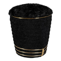 360 Living Hocker Doric 310 schwarz gold H/D: ca. 50x42 cm Doric 310 - gold/schwarz (42,00/50,00cm) - 360 Living