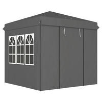 Outsunny Pavillon dunkelgrau Metall B/H/L: ca. 250x268x250 cm Pavillon - dunkelgrau (250,00/250,00/268,00cm) - Outsunny