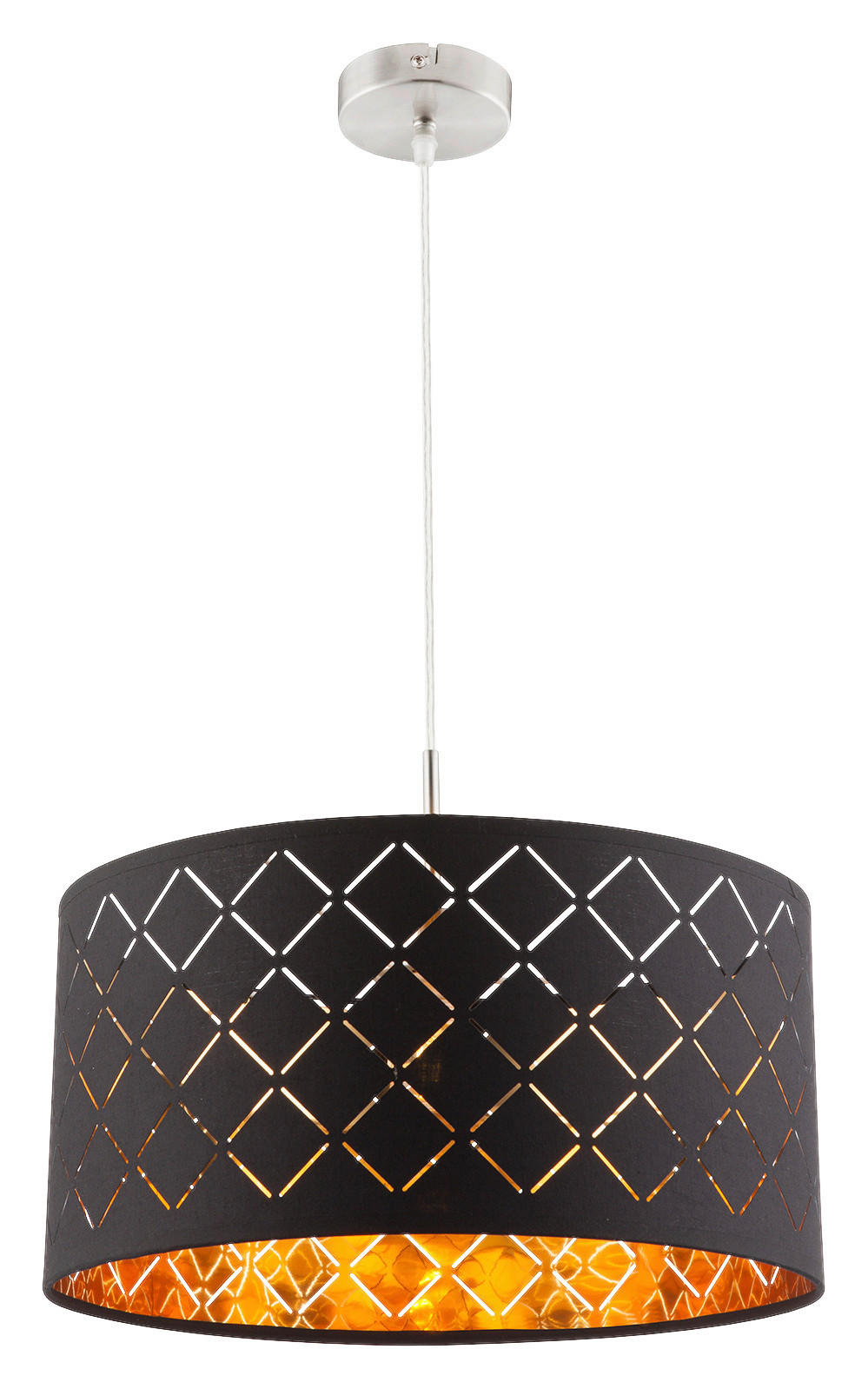 GLOBO Pendelleuchte 15229H Pendelleuchte_Clarke - nickel matt/schwarz (40,00/140,00cm) - GLOBO