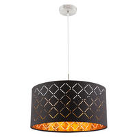 GLOBO Pendelleuchte 15229H Pendelleuchte_Clarke - nickel matt/schwarz (40,00/140,00cm) - GLOBO