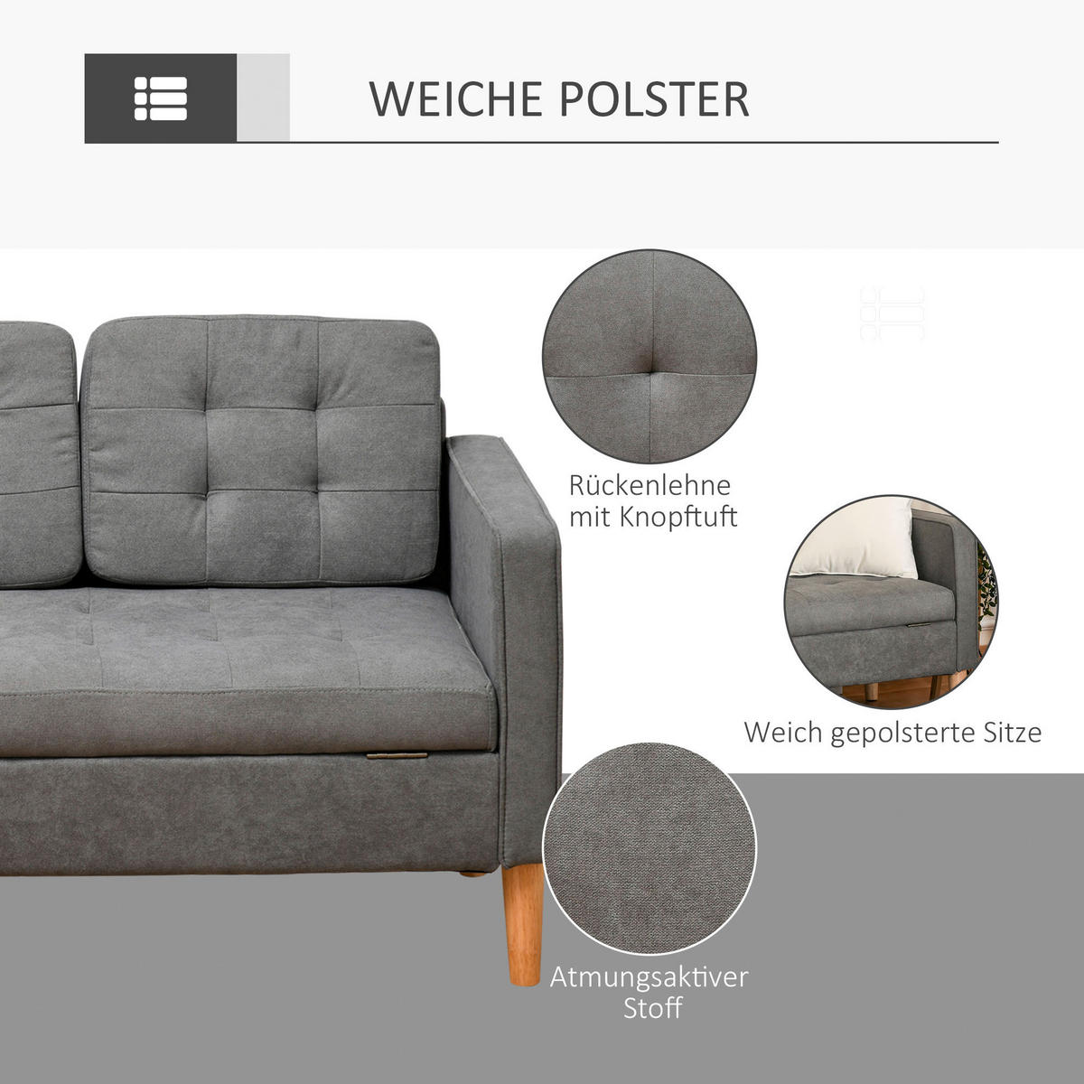 HOMCOM kaufen Sofa ▷ bei POCO online 839-033
