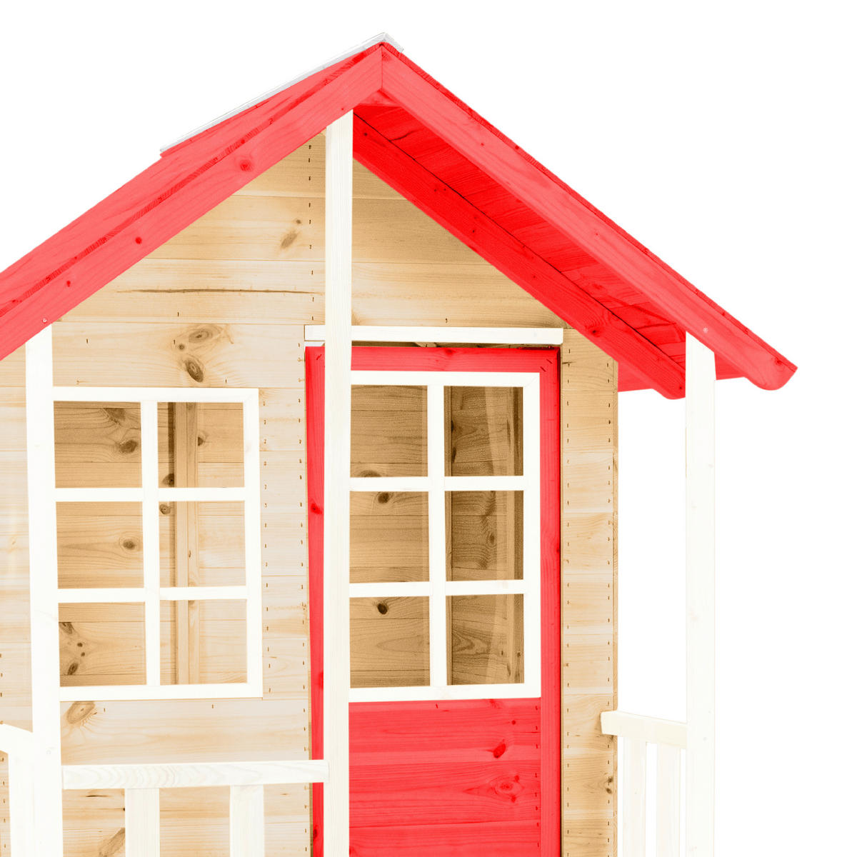 Zwerkules Spielhaus Lolla grau B/H/L: ca. 370x224x352 cm Lolla - weiß/natur (352,00/370,00/224,00cm) - Zwerkules