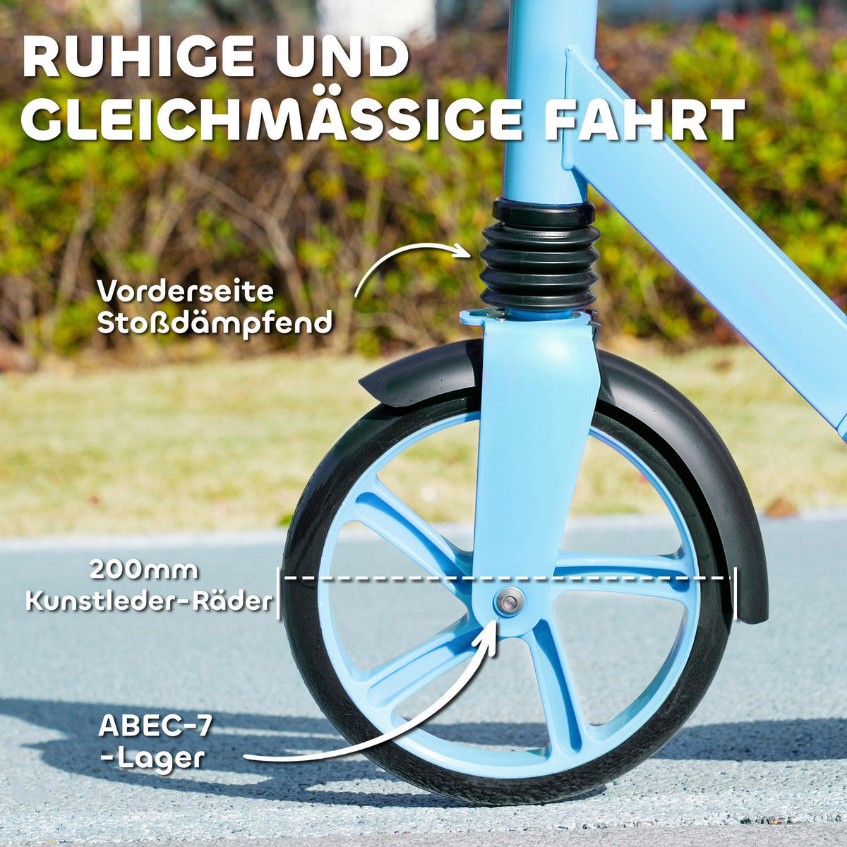 AIYAPLAY Kinderscooter blau B/H/L: ca. 38x103x94 cm Kinderscooter - blau (94,00/38,00/103,00cm) - AIYAPLAY