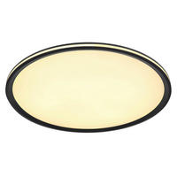 GLOBO LED-Deckenleuchte schwarz Opal Aluminium Metall Kunststoff H/D: ca. 5x50 cm BELISSA - schwarz/Opal (50,00/5,00cm) - GLOBO