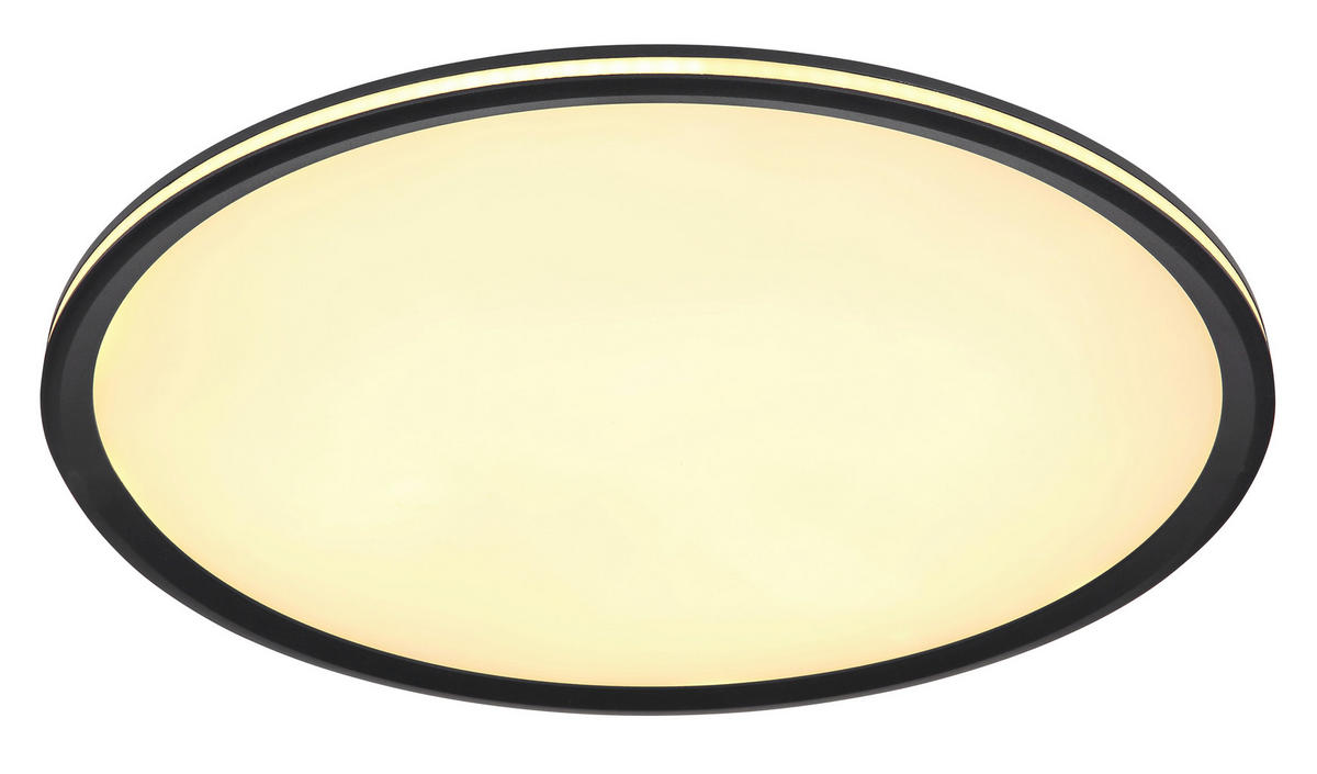 GLOBO LED-Deckenleuchte schwarz Opal Aluminium Metall Kunststoff H/D: ca. 5x50 cm BELISSA - schwarz/Opal (50,00/5,00cm) - GLOBO