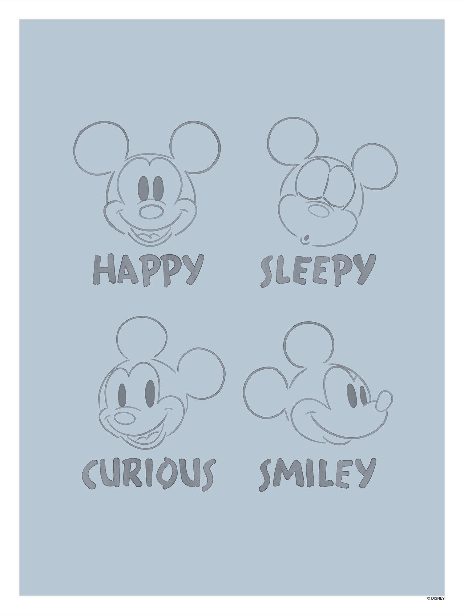 Komar Poster Mickey Blue Emotions günstig online kaufen