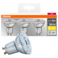 OSRAM Reflektorlampe AC2703 3er Pack GU10 LED-Reflektorlampe_3erPack GU10 - klar (5,00/5,20cm) - OSRAM