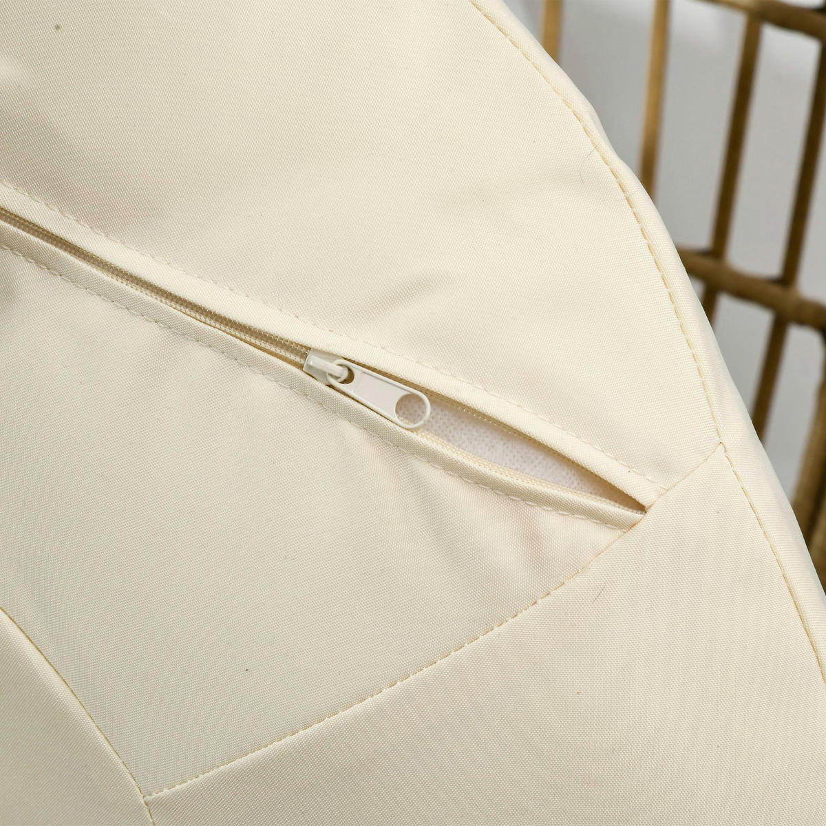 Outsunny Gartensessel khaki Polypropylen B/H/L: ca. 90x105x148 cm Rattansessel - beige/khaki (148,00/90,00/105,00cm) - Outsunny