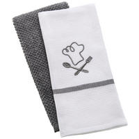 Geschirrtuch Geschirrtuch_2erPack_Kochlöffel - weiß/anthrazit (45,00/70,00cm) - POCOline