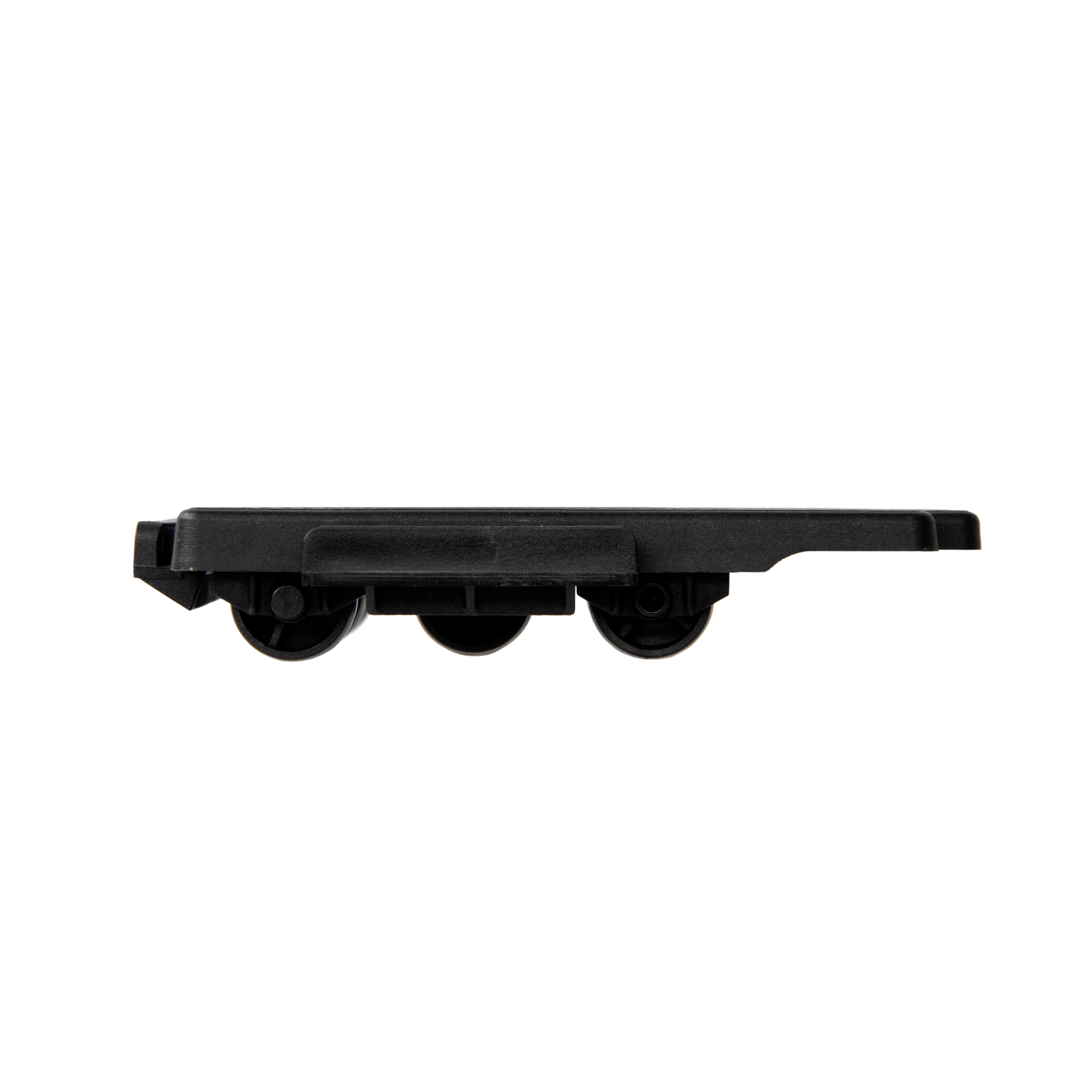 Dolly Transportroller schwarz B/H/L: ca. 10,5x2,5x14 cm Transportroller_mit_Rädern_4tlg. - gelb/schwarz (14,00/10,50/2,50cm) - Dolly