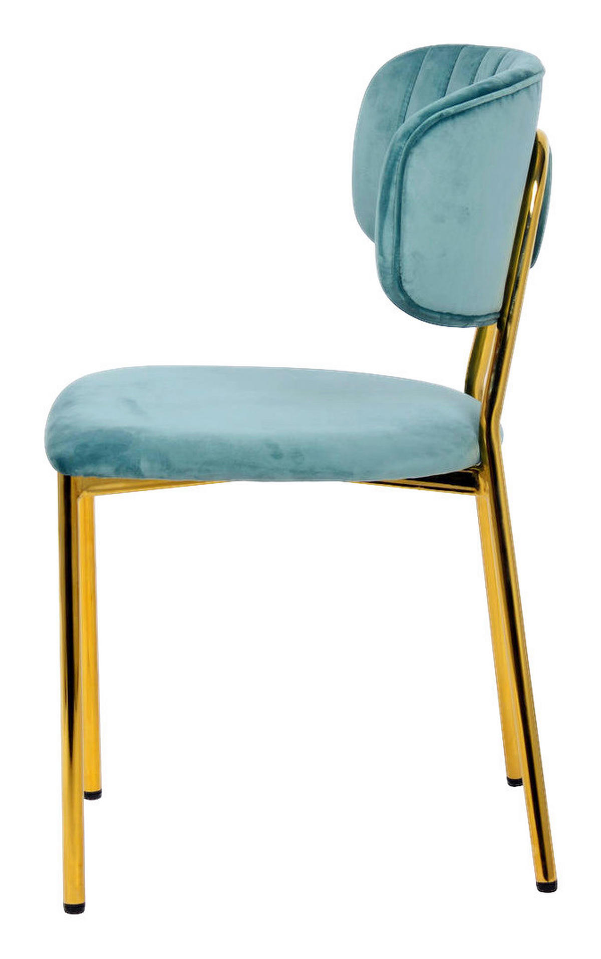 Stuhl Kian 100 2er-Set mint Microfaser B/H/T: ca. 47x80x51 cm Kian 100 2er-Set - gold/mint (47,00/80,00/51,00cm) - 360 Living
