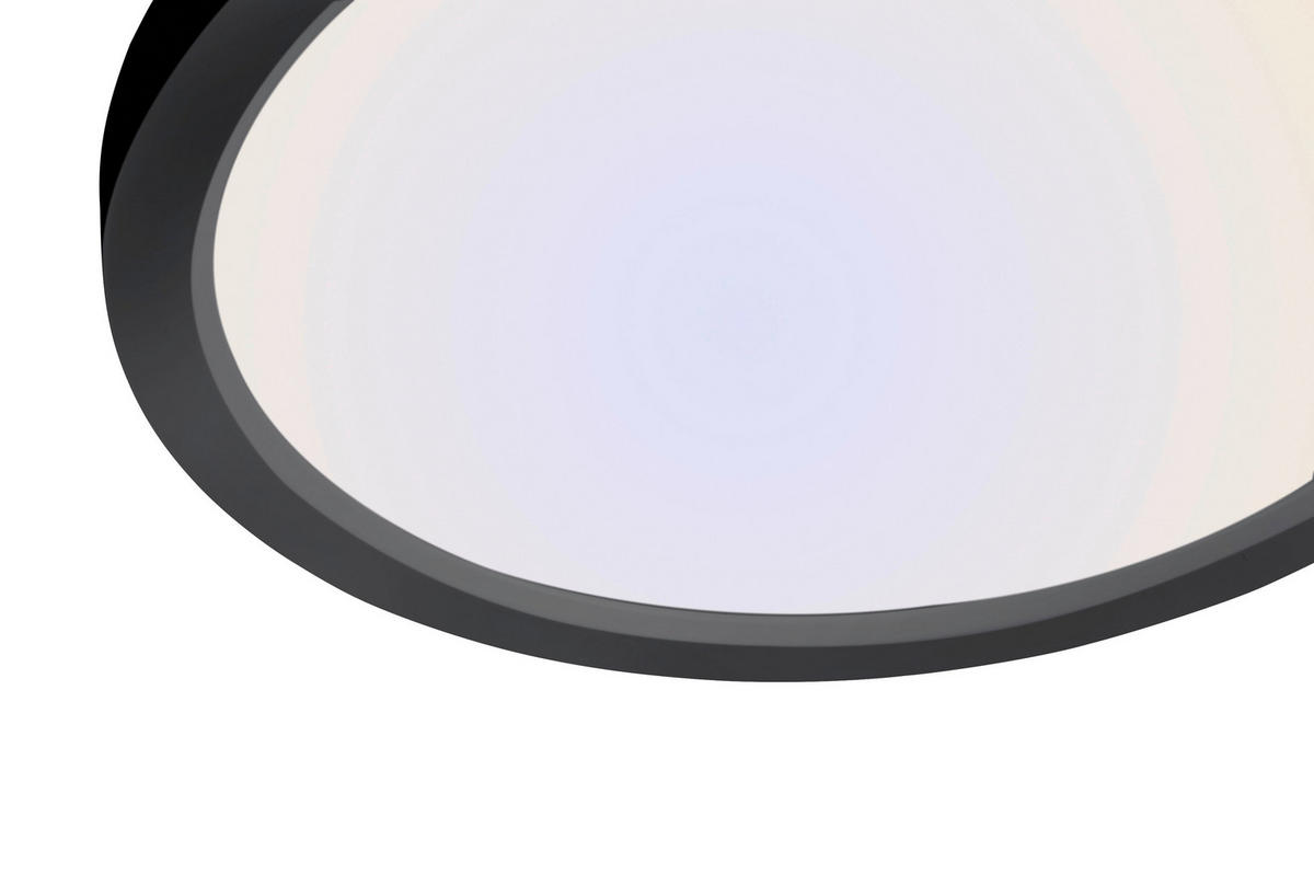 Just Light LED-Deckenpanel FLAT 15571-18 weiß schwarz Kunststoff Metall H/D: ca. 4,5x40 cm 1 Brennstellen FLAT - weiß/schwarz (40,00/4,50cm) - Just Light