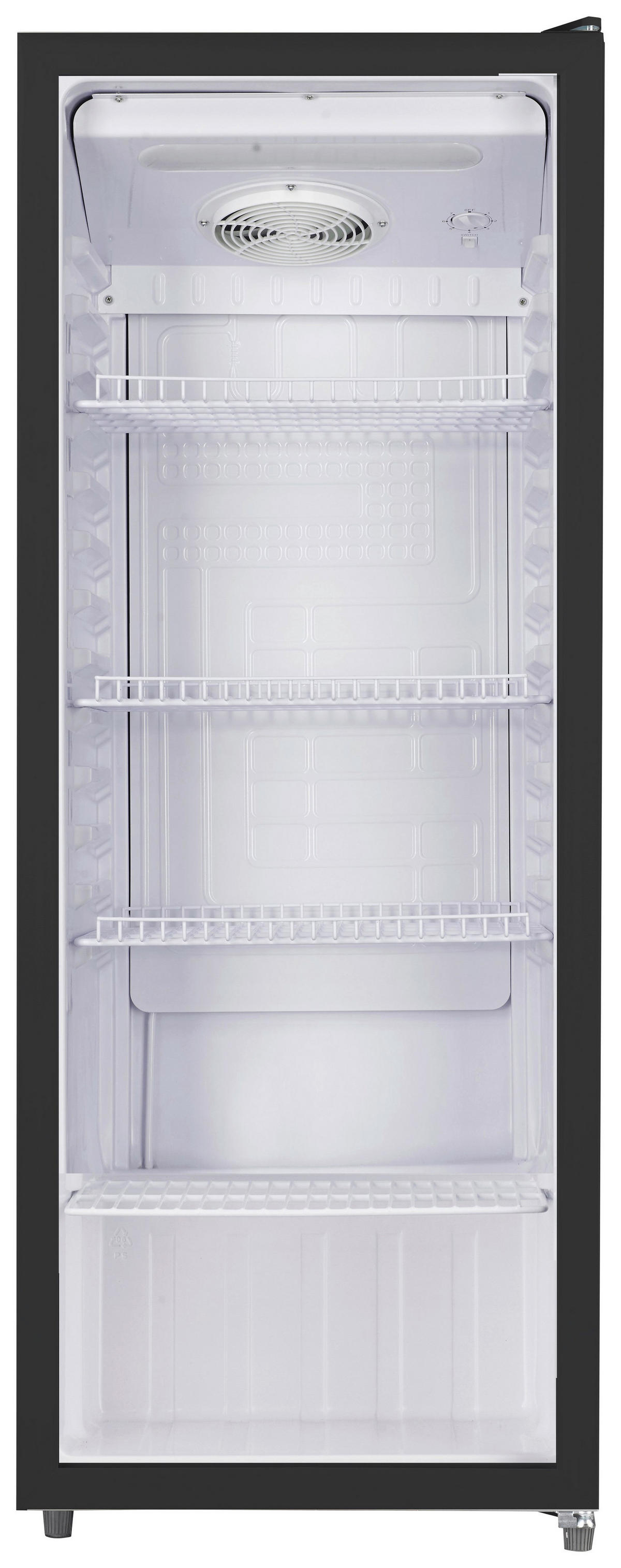 POCOline Glastürkühlschrank GTK144-235 DB schwarz B/H/T: ca. 54x144x55 cm Glastürkühlschrank GTK144-235 DB - schwarz (54,00/144,00/55,00cm) - POCOline