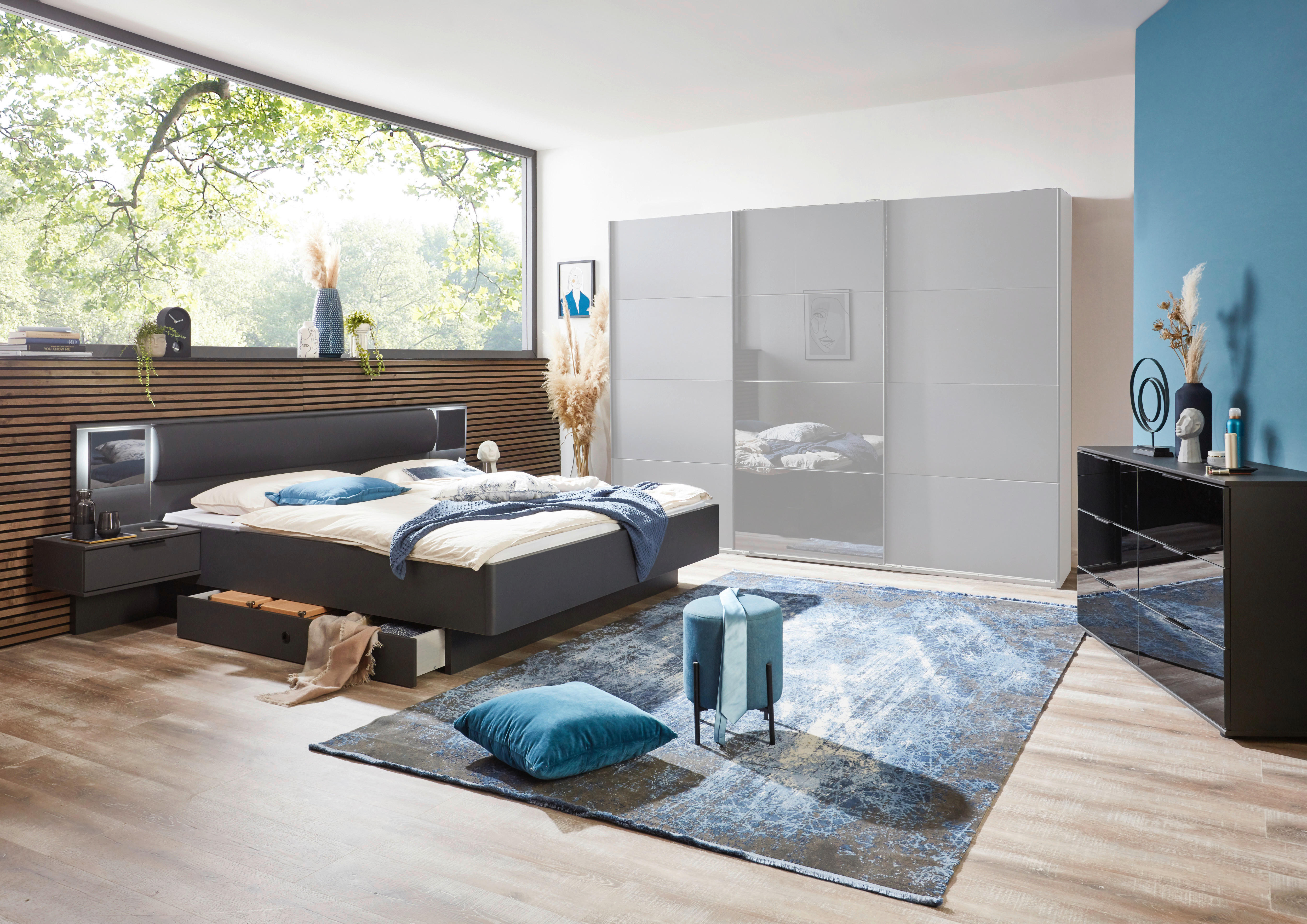 Bettanlage Barcelona Graphit Liegefläche B/L: ca. 180x200 cm Barcelona - Graphit (180,00/200,00cm)