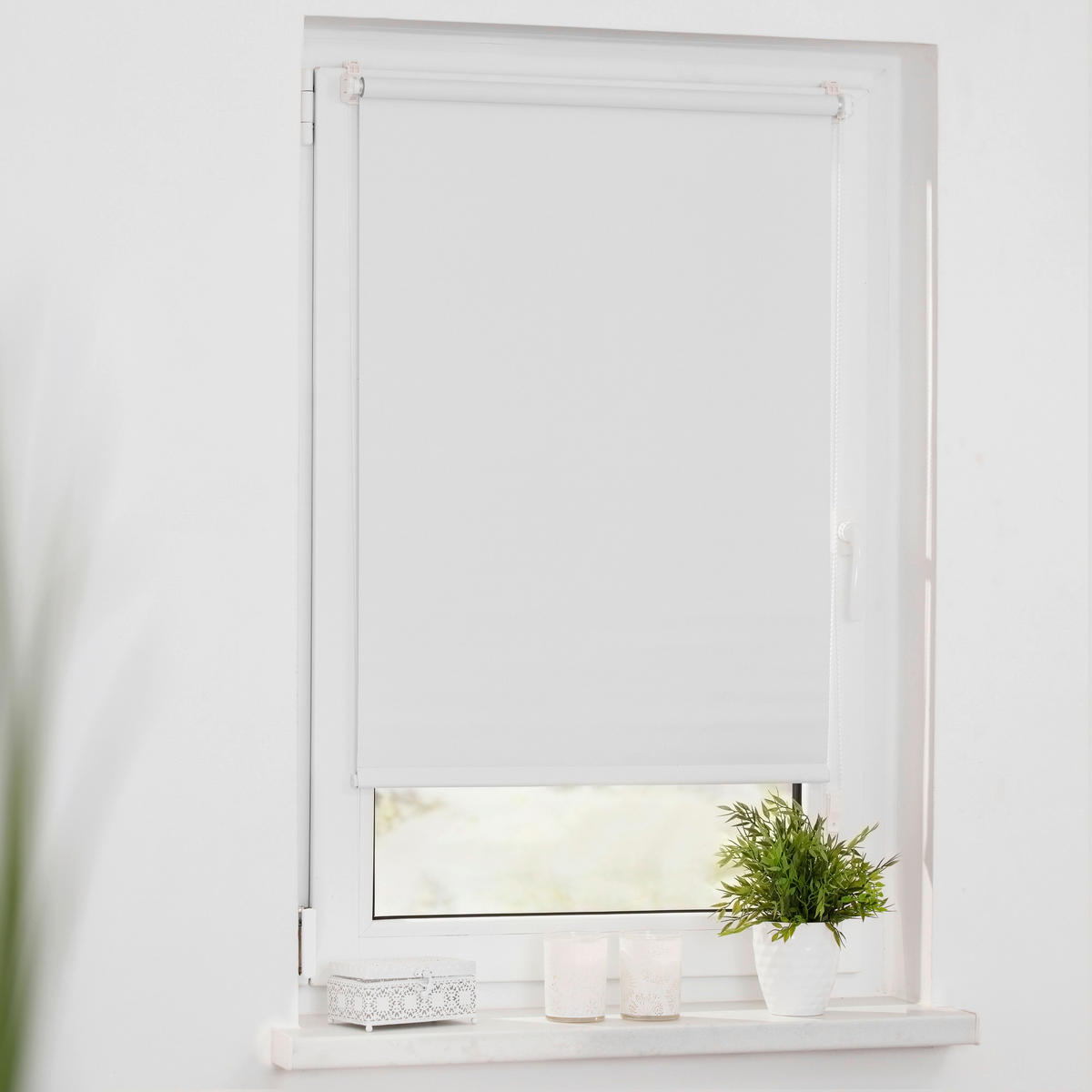 Verdunkelungsrollo grau B/L: ca. 90x220 cm Rollo_VD_Klemmfix_verspannt - grau (90,00/220,00cm) - LICHTBLICK