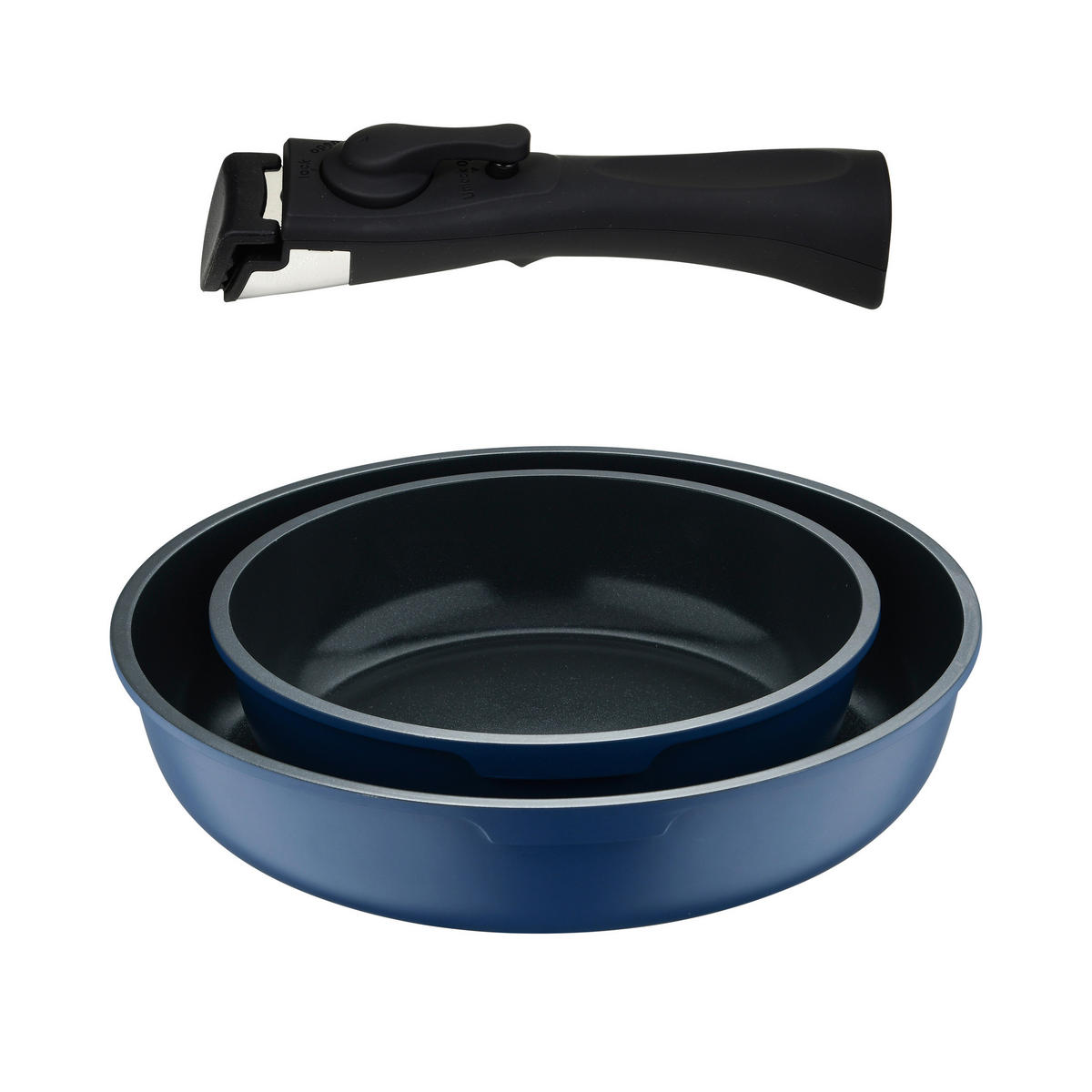 BERGNER Bratpfannenset CLICK & COOK CLICK & COOK - blau - BERGNER