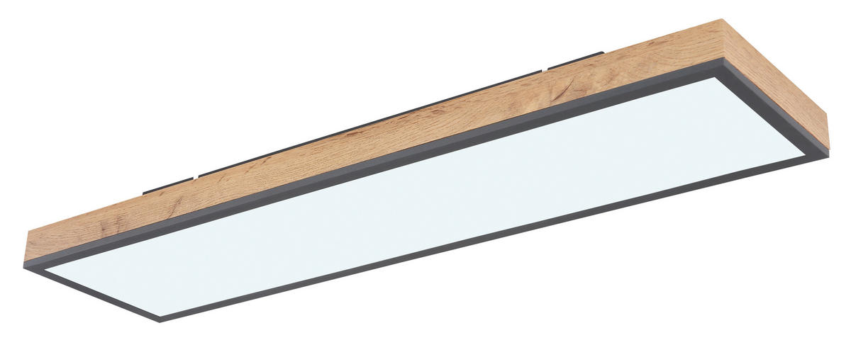 GLOBO LED-Deckenleuchte Graphit MDF Aluminium Acryl B/H/L: ca. 20x7,8x80 cm 1 Brennstellen DORO - Graphit (80,00/20,00/7,80cm) - GLOBO