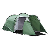 Outsunny Zelt dunkelgrün Polyester B/H/L: ca. 206x426x154 cm Tunnelzelt - schwarz/dunkelgrün (154,00/206,00/426,00cm) - Outsunny