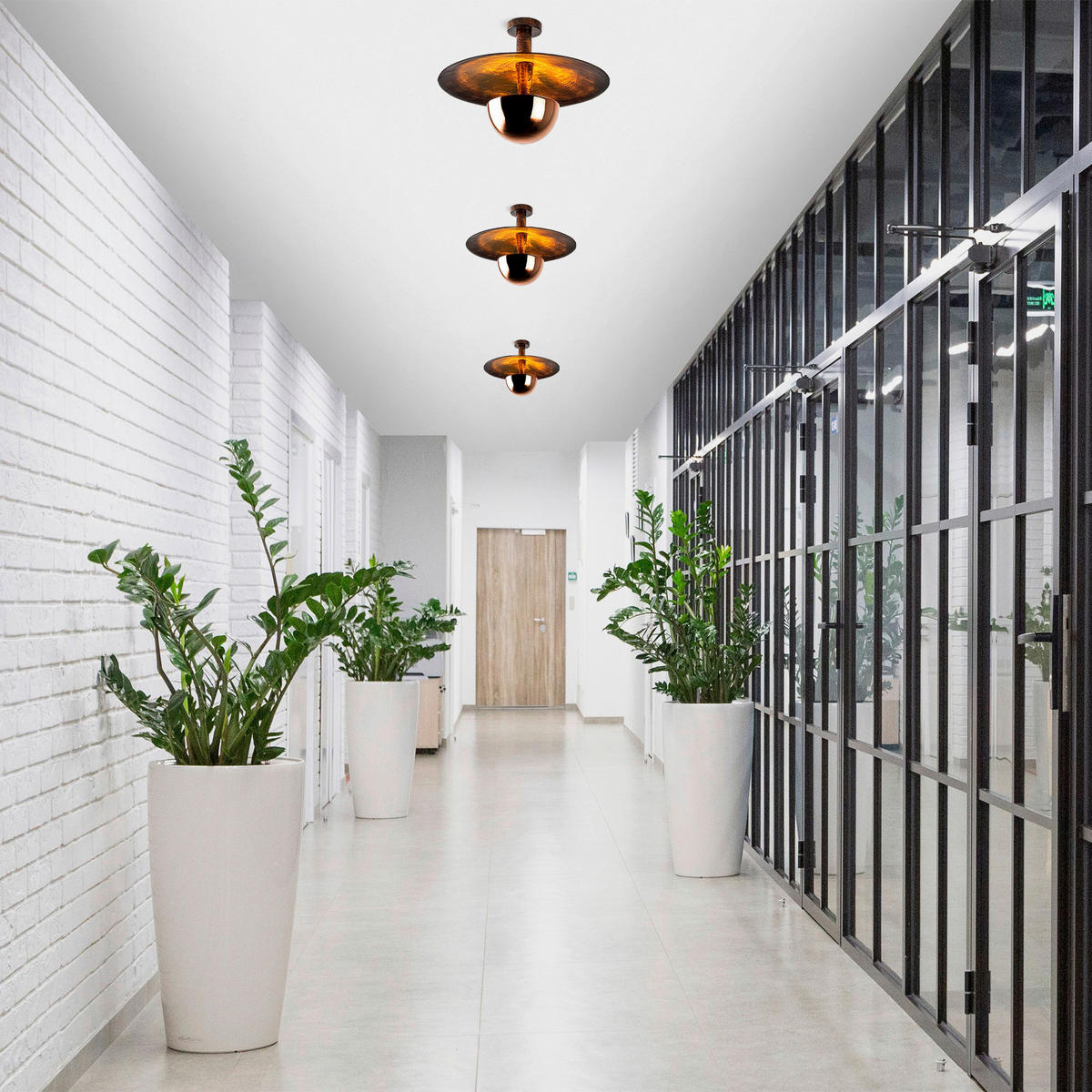 Opviq Deckenleuchte Kurt Kupfer Metall B/H/T/L/D: ca. 48x35x48x48x48 cm G9 1 Brennstellen Kurt - Kupfer (48,00/48,00/35,00cm) - Opviq