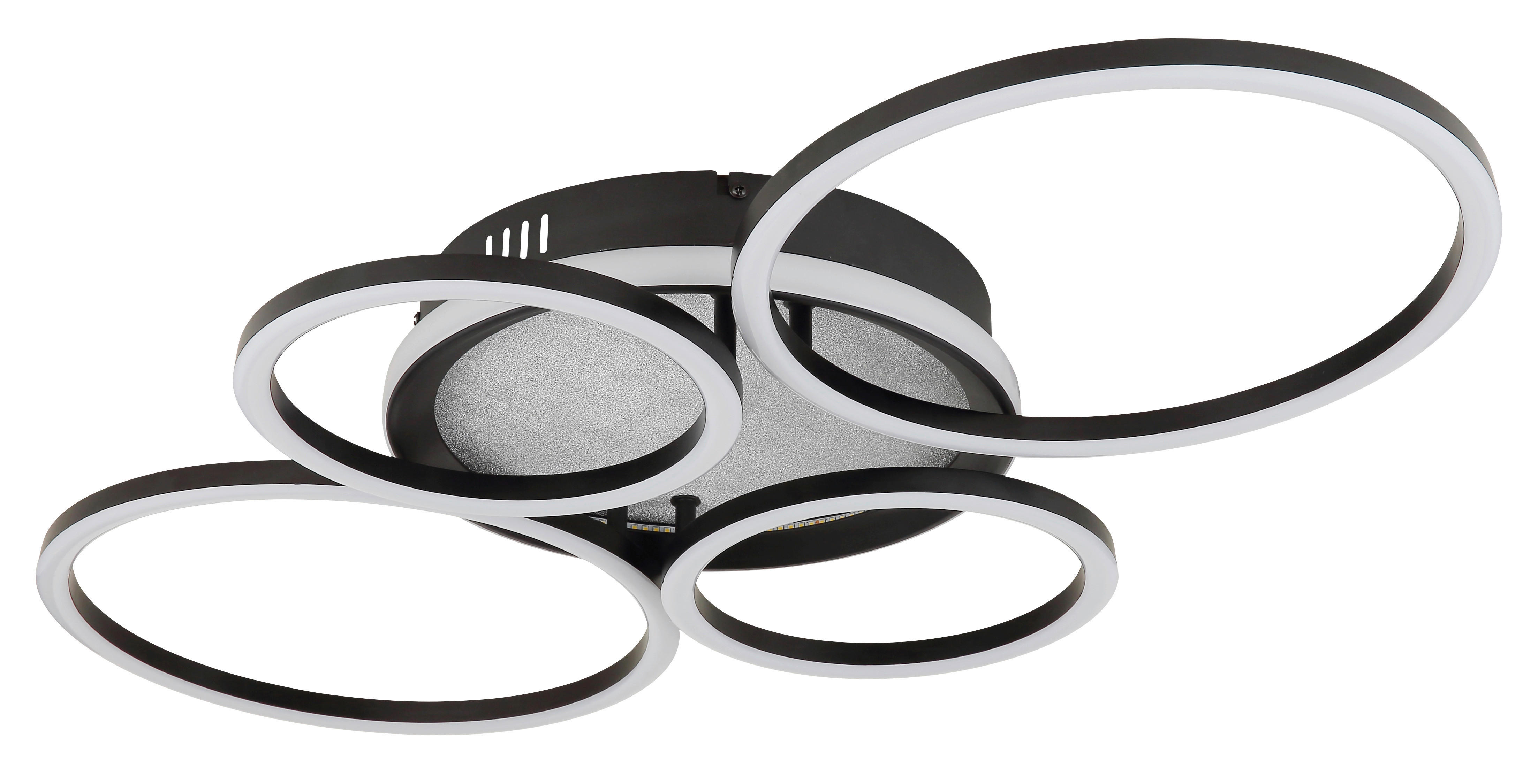 Thumbnail - GLOBO Deckenleuchte mattschwarz Metall Kunststoff B/H/L: ca. 51,7x10x72,2 cm 1 Brennstellen