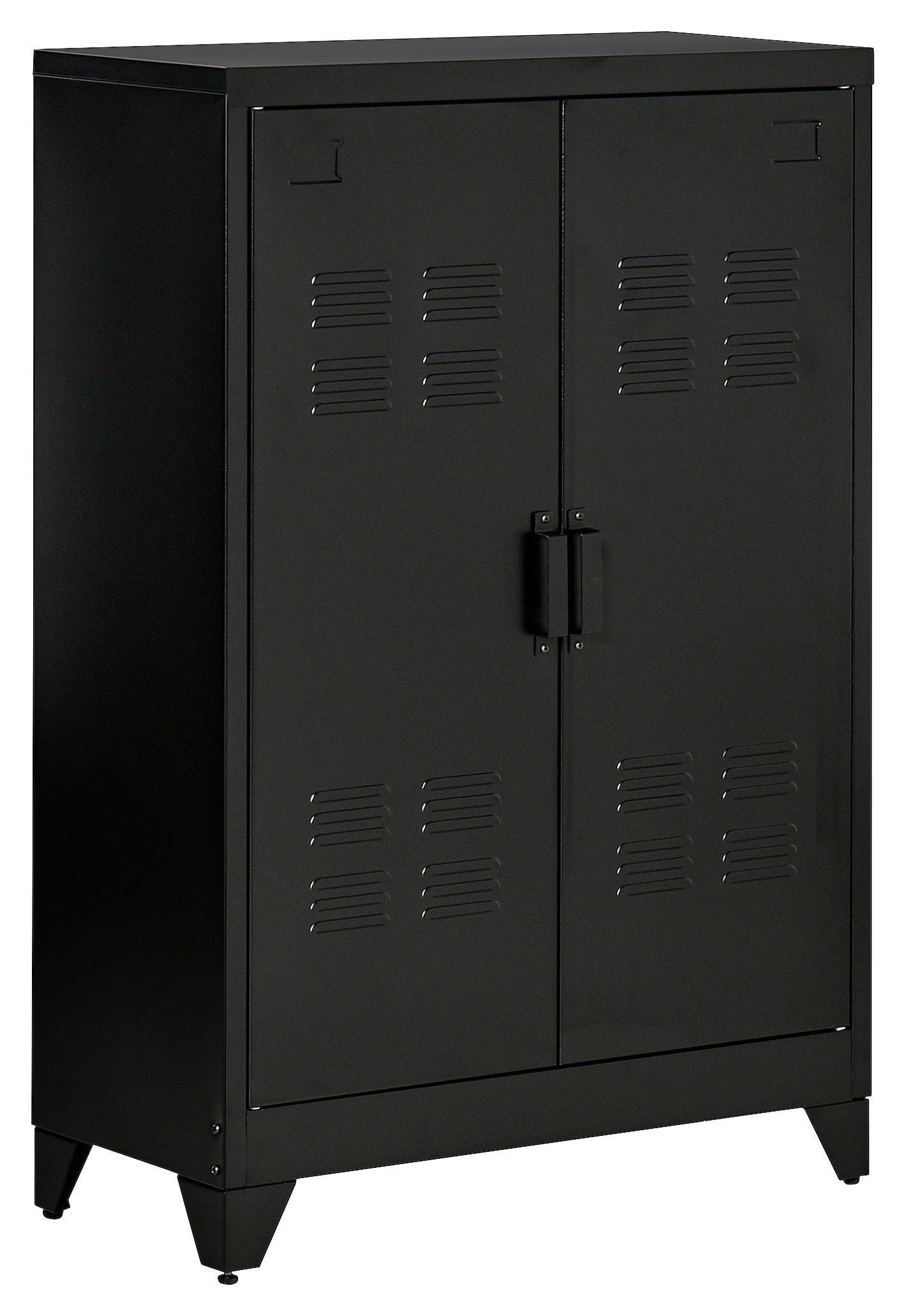 Sideboard 838-148BK schwarz B/H/T: ca. 75x110x33 cm 838-148BK - schwarz (75,00/110,00/33,00cm) - HOMCOM