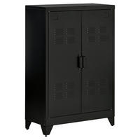 Sideboard 838-148BK schwarz B/H/T: ca. 75x110x33 cm 838-148BK - schwarz (75,00/110,00/33,00cm) - HOMCOM