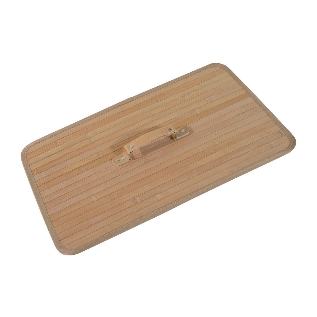 Wäschekorb mit 2 Tragegriffen natur Bambus Stoff Kunststoff B/H/L: ca. 32x63x52 cm Wäschekorb 850-020 - natur (52,00/32,00/63,00cm) - HOMCOM
