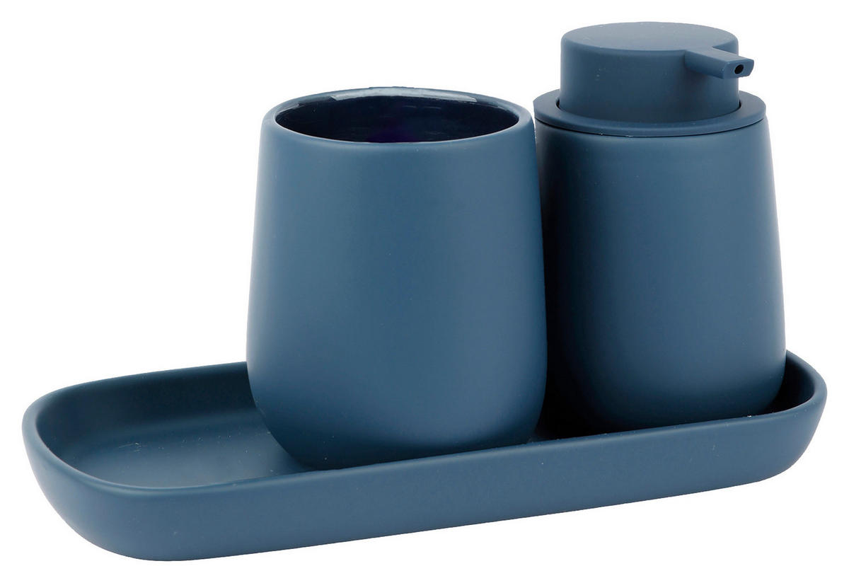 Zahnputzbecher Keramik Zahnputzbecher_Mondra_Axentia blau