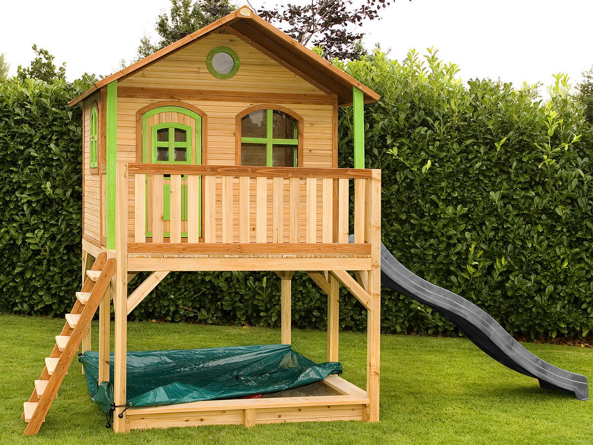 AXI Spielhaus Marc braun B/H/L: ca. 432x293x212 cm Marc - braun/grün (212,00/432,00/293,00cm) - AXI