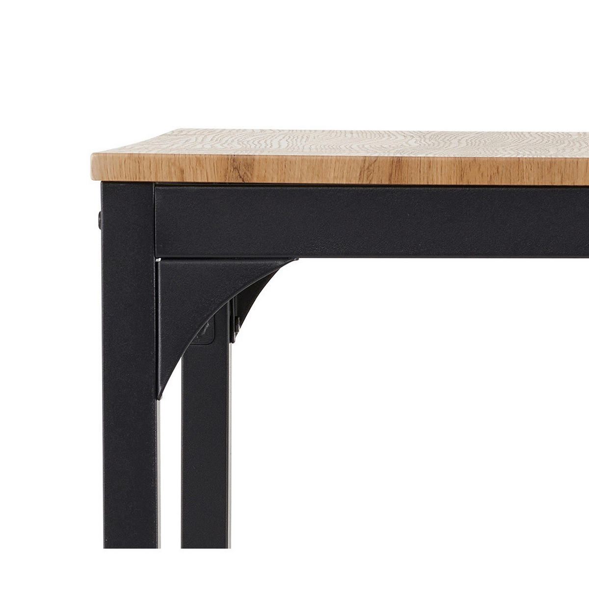 Eiche schwarz Wildeiche B/H/T: ca. 70x74x70 cm Emilie_Küchentisch_JX-18A588 - Eiche/schwarz (70,00/74,00/70,00cm)