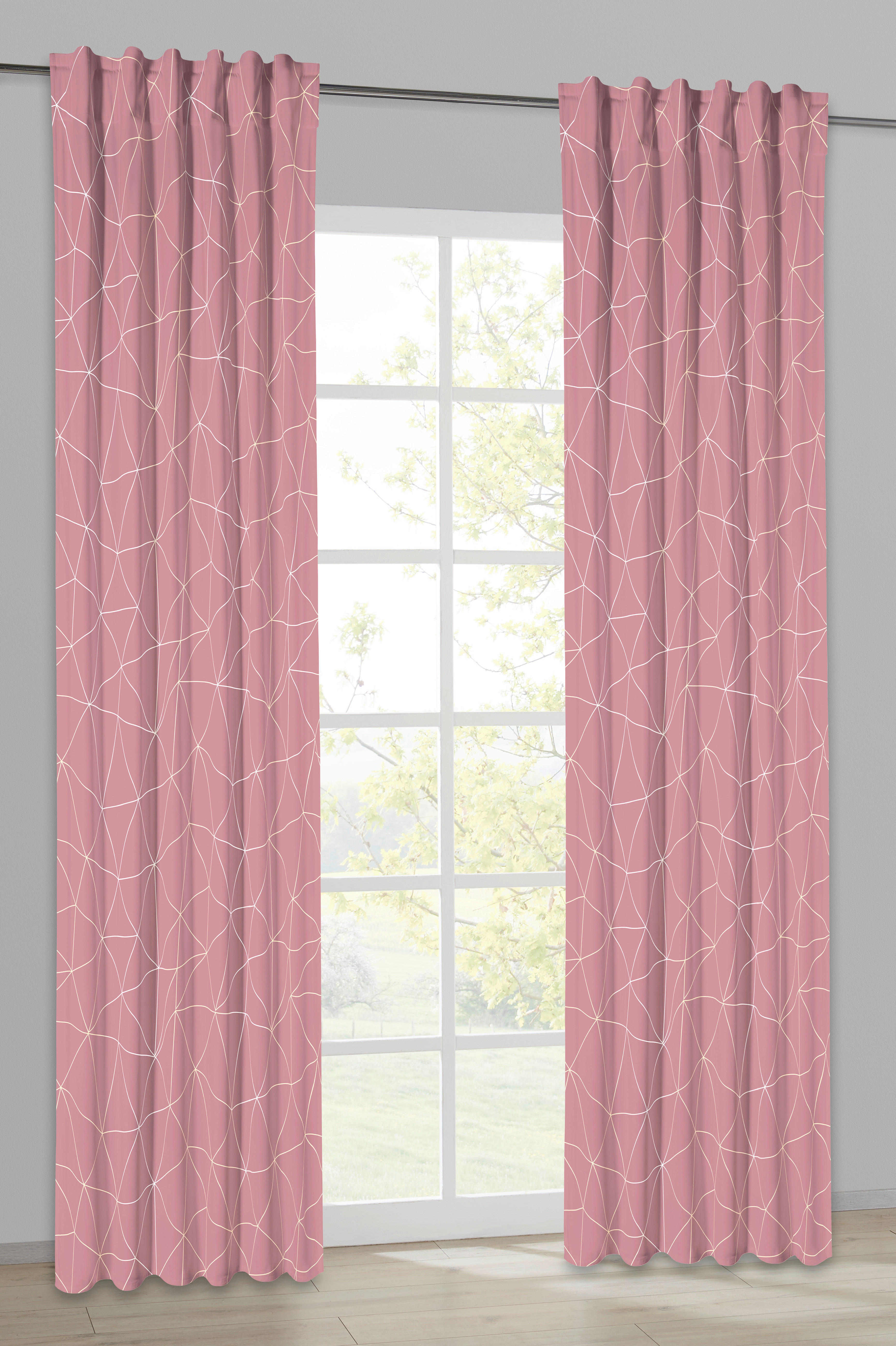 Verdunklungsvorhang Nizza rosa B/L: ca. 135x235 cm Nizza - roségold/rosa (135,00/235,00cm)