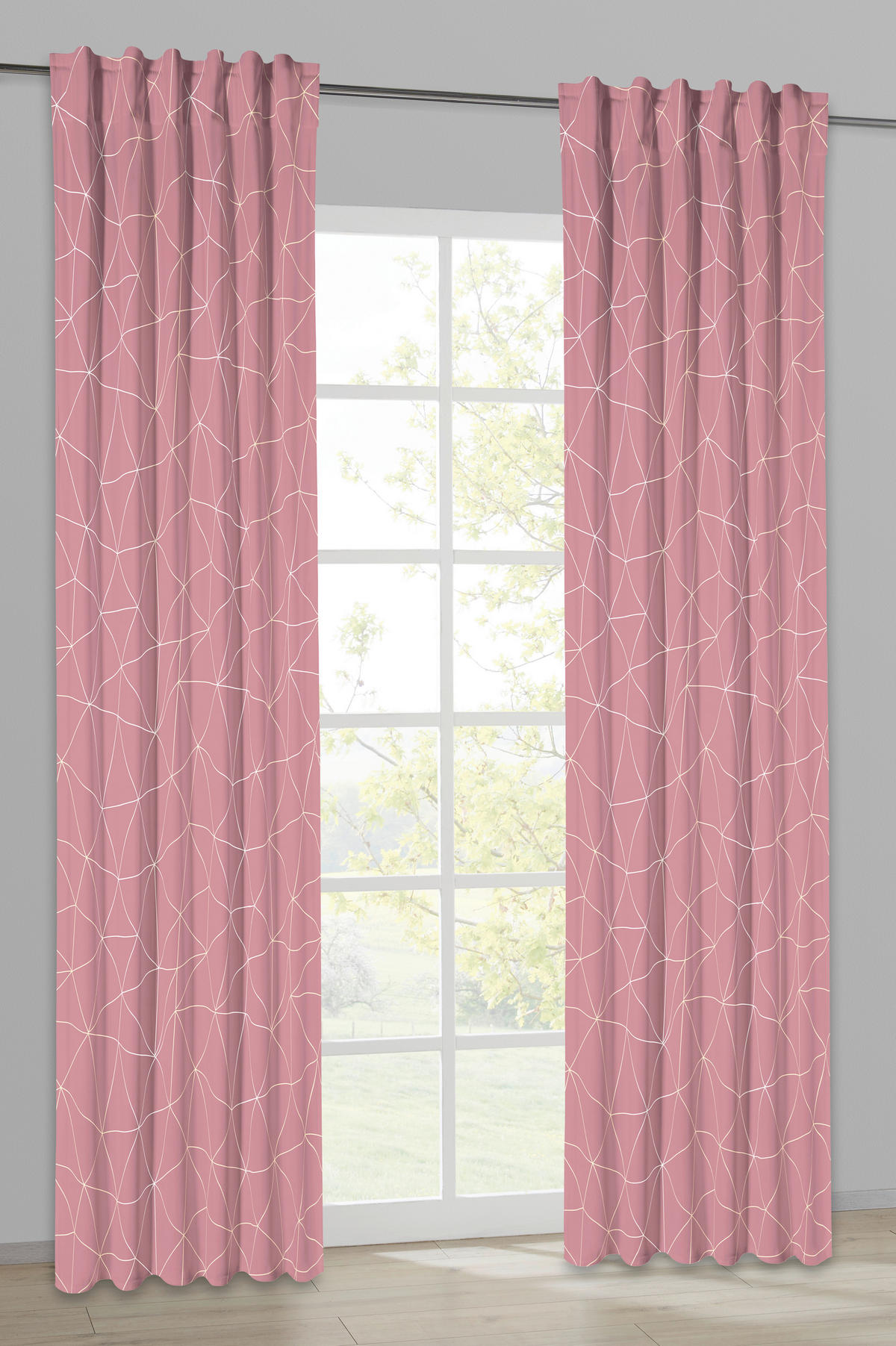 Verdunklungsvorhang Nizza rosa B/L: ca. 135x235 cm Nizza - roségold/rosa (135,00/235,00cm)