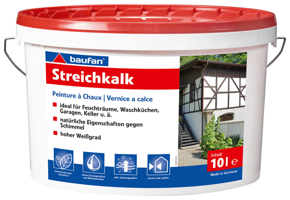 Baufan Streichkalk weiß ca. 10 l Streichkalk_Baufan - weiß (10,00l) - Baufan