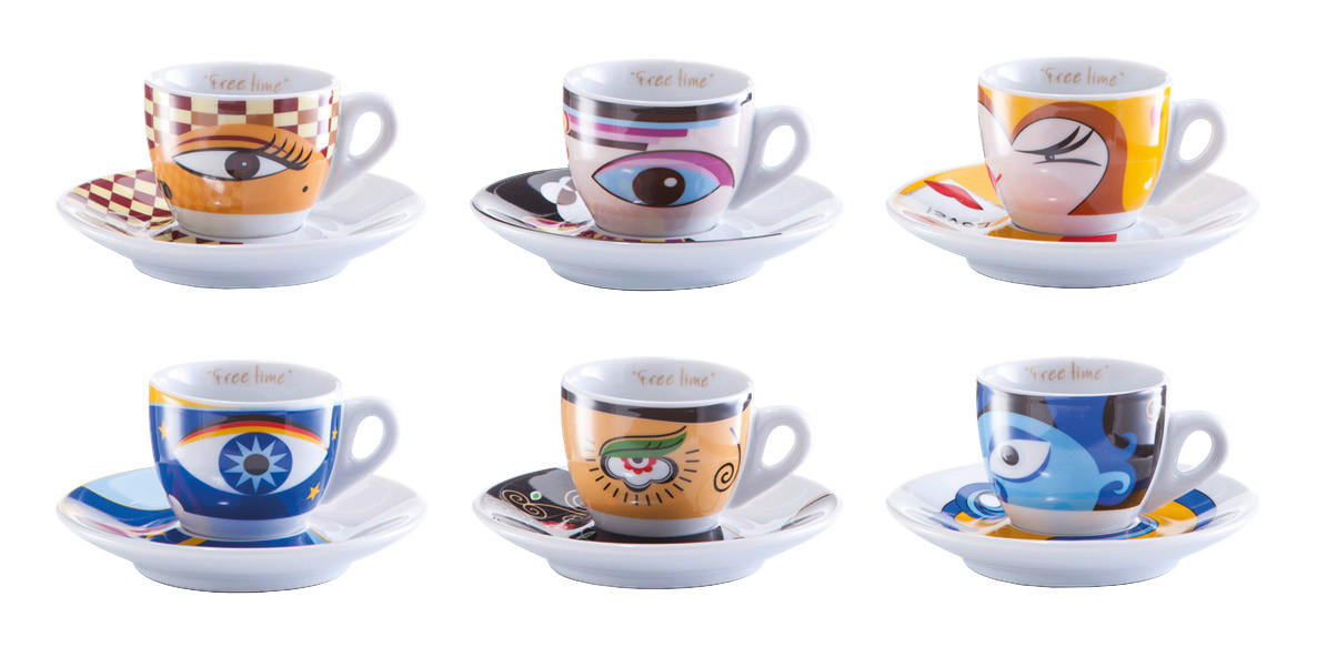 Zeller Espresso-Set Magic Eyes