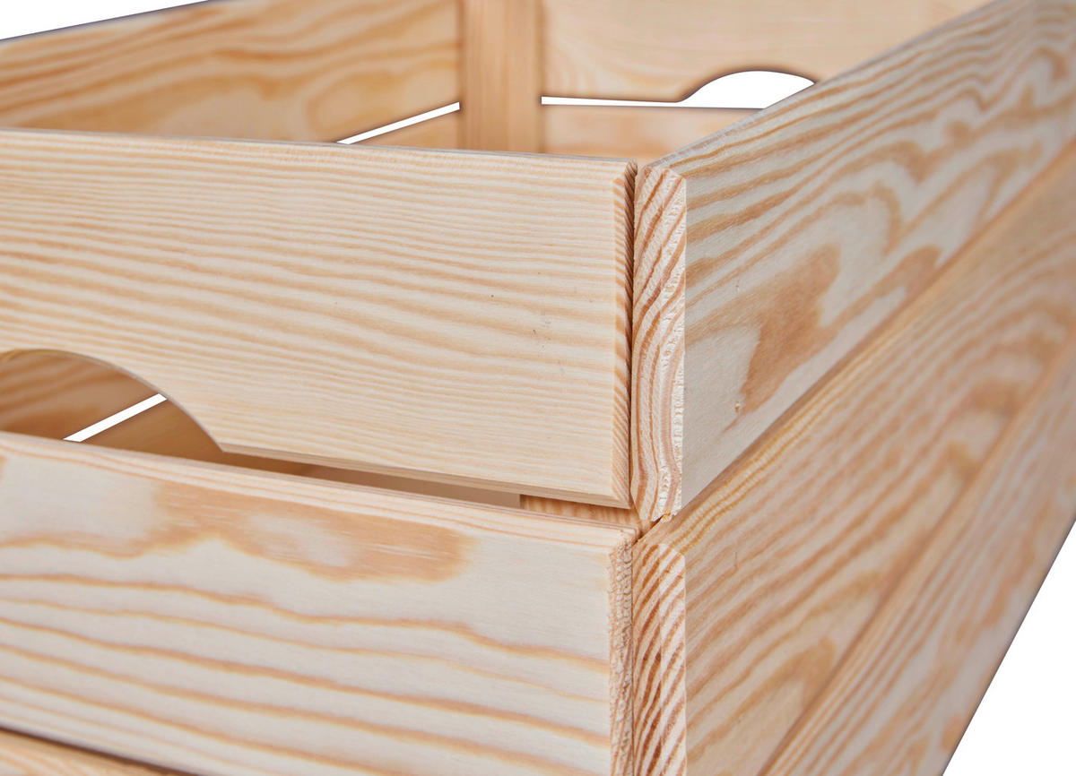 Holzkiste Valloni L natur natur Holz B/H/L: ca. 31,5x23x65 cm Valloni L - natur (65,00/31,50/23,00cm) - Inter Link