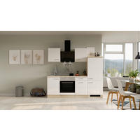 Küchenblock Valero weiß Hochglanz B/H/T: ca. 220x200x60 cm Valero - Eiche/weiß (220,00/200,00/60,00cm) - Flex-Well