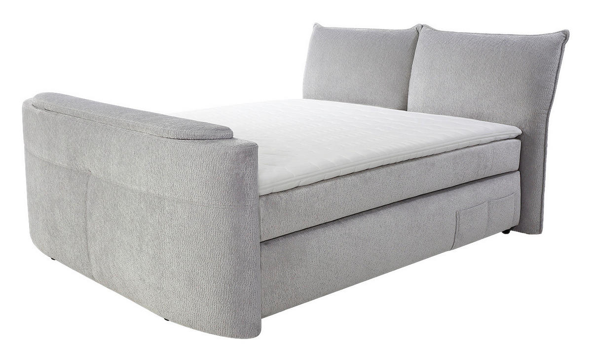 Boxspringbett  hellgrau Liegefläche B/L: ca. 180x200 cm Trailer_Mix_Boxspringbett - hellgrau (207,00/114,00/254,00cm)