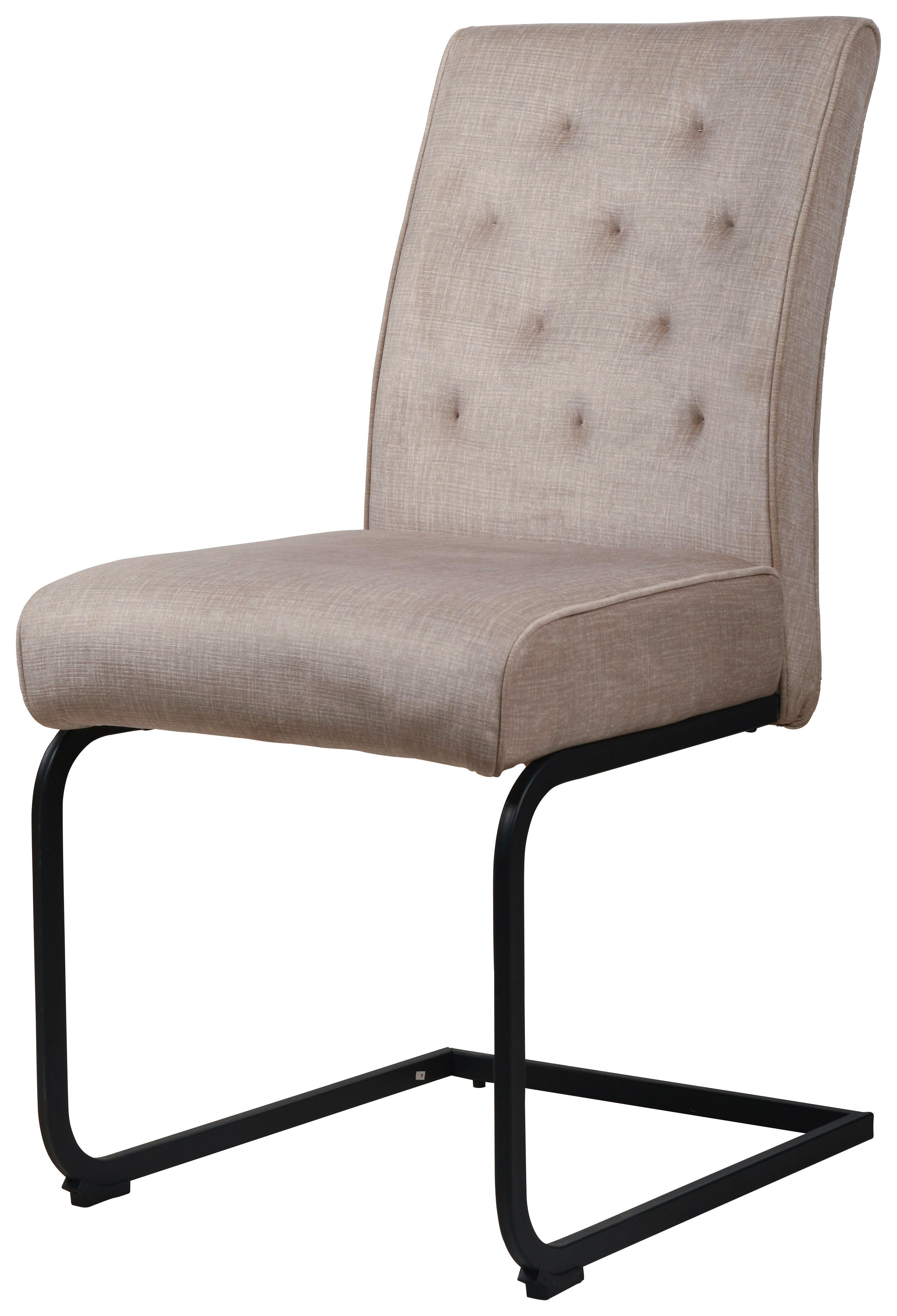 Schwingstuhl Canberra Cappuccino schwarz Samtoptik Metall B/H/T: ca. 63x92x49 cm Canberra - schwarz/Cappuccino (63,00/92,00/49,00cm)