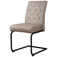 Schwingstuhl Canberra Cappuccino schwarz Samtoptik Metall B/H/T: ca. 63x92x49 cm Canberra - schwarz/Cappuccino (63,00/92,00/49,00cm)