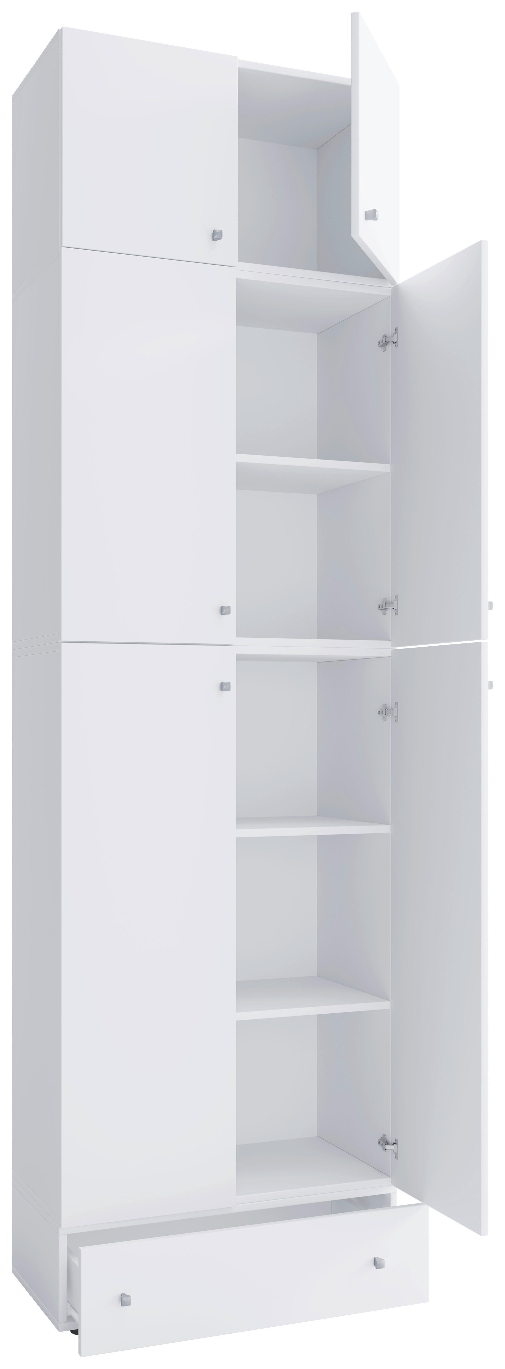 Kleiderschrank Lona weiß B/H/T: ca. 70x240x39 cm Lona - weiß (70,00/240,00/39,00cm) - VCM Möbel
