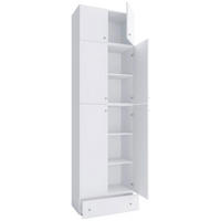 Kleiderschrank Lona weiß B/H/T: ca. 70x240x39 cm Lona - weiß (70,00/240,00/39,00cm) - VCM Möbel