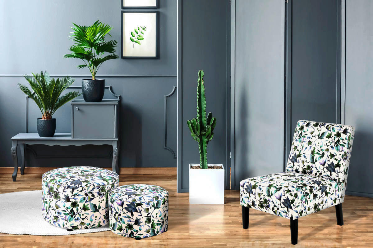 Stuhl Indira 200 Multi Microfaser B/H/T: ca. 56x73,5x84 cm Indira 200 - schwarz/Multi (56,00/73,50/84,00cm) - 360 Living