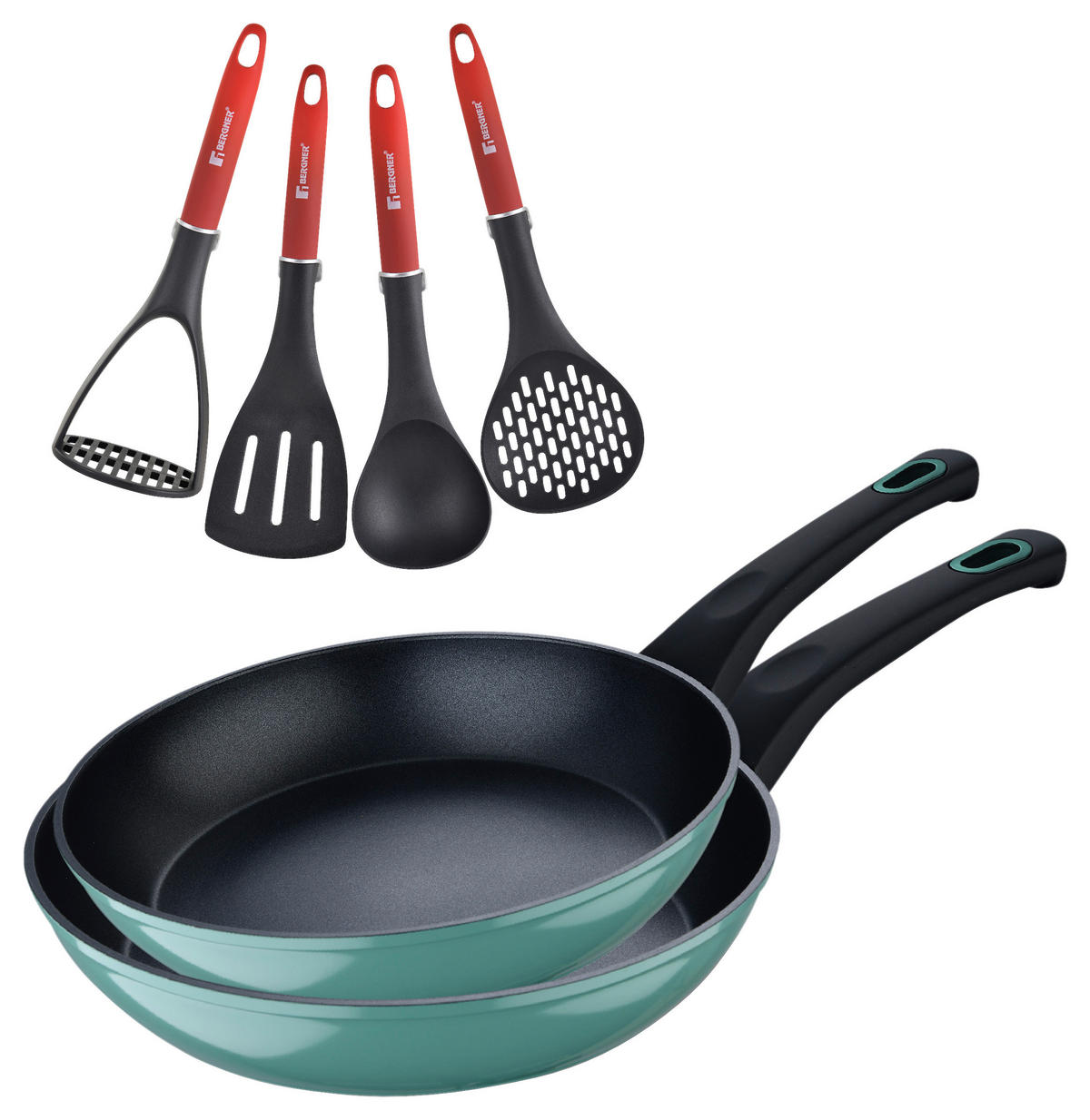 BERGNER Pfannenset Classique grün Aluminium Classique - grün - BERGNER