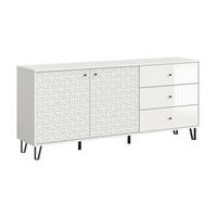 Sideboard PRISMA weiß weiß Hochglanz B/H/T: ca. 170x76x40 cm PRISMA - weiß (170,00/76,00/40,00cm) - xonox.home