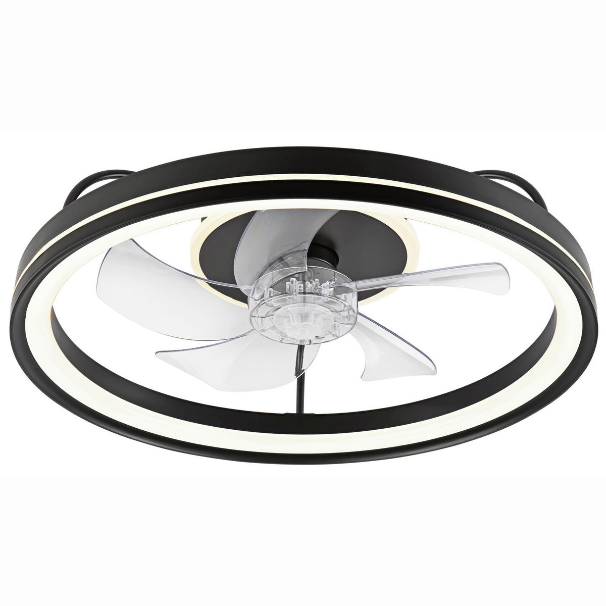 Lamkur LED-Deckenventilator FALCO 49892 schwarz H/L: ca. 17x50 cm max. 40 W Falco - schwarz (50,00cm) - Lamkur