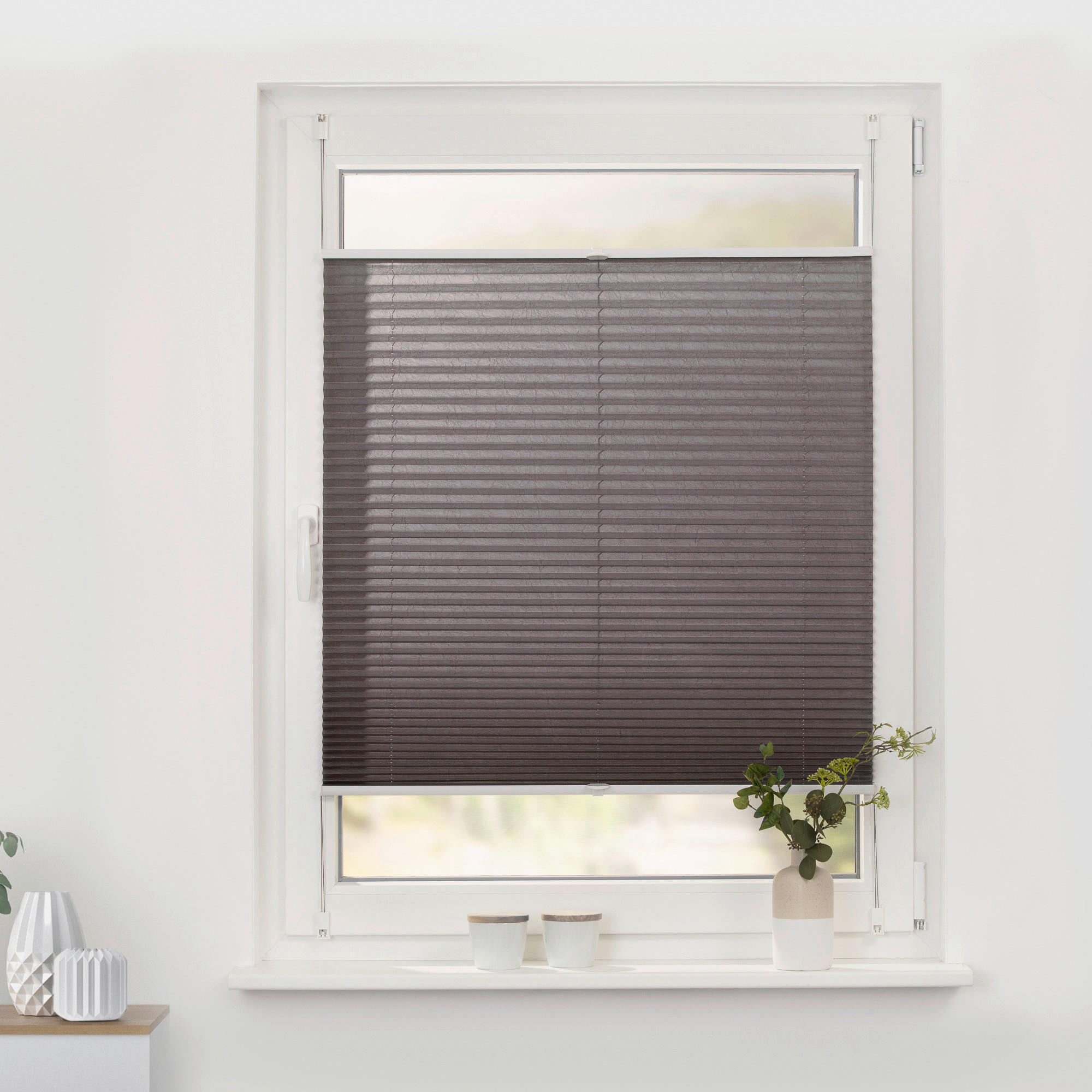 Thumbnail - LICHTBLICK Spannplissee taupe B/L: ca. 90x130 cm